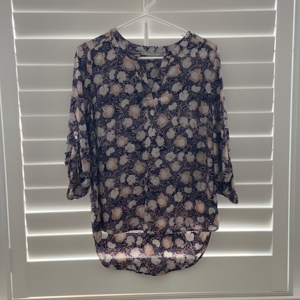 Purple flower blouse